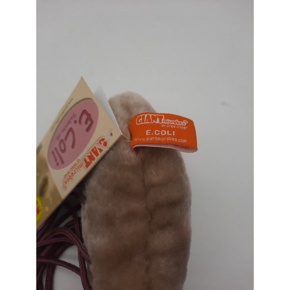 E COLI Giant Microbes Plush By Drew Oliver Medical w/Facts Card 2005 NWT 7" Wide - Picture 7 of 9